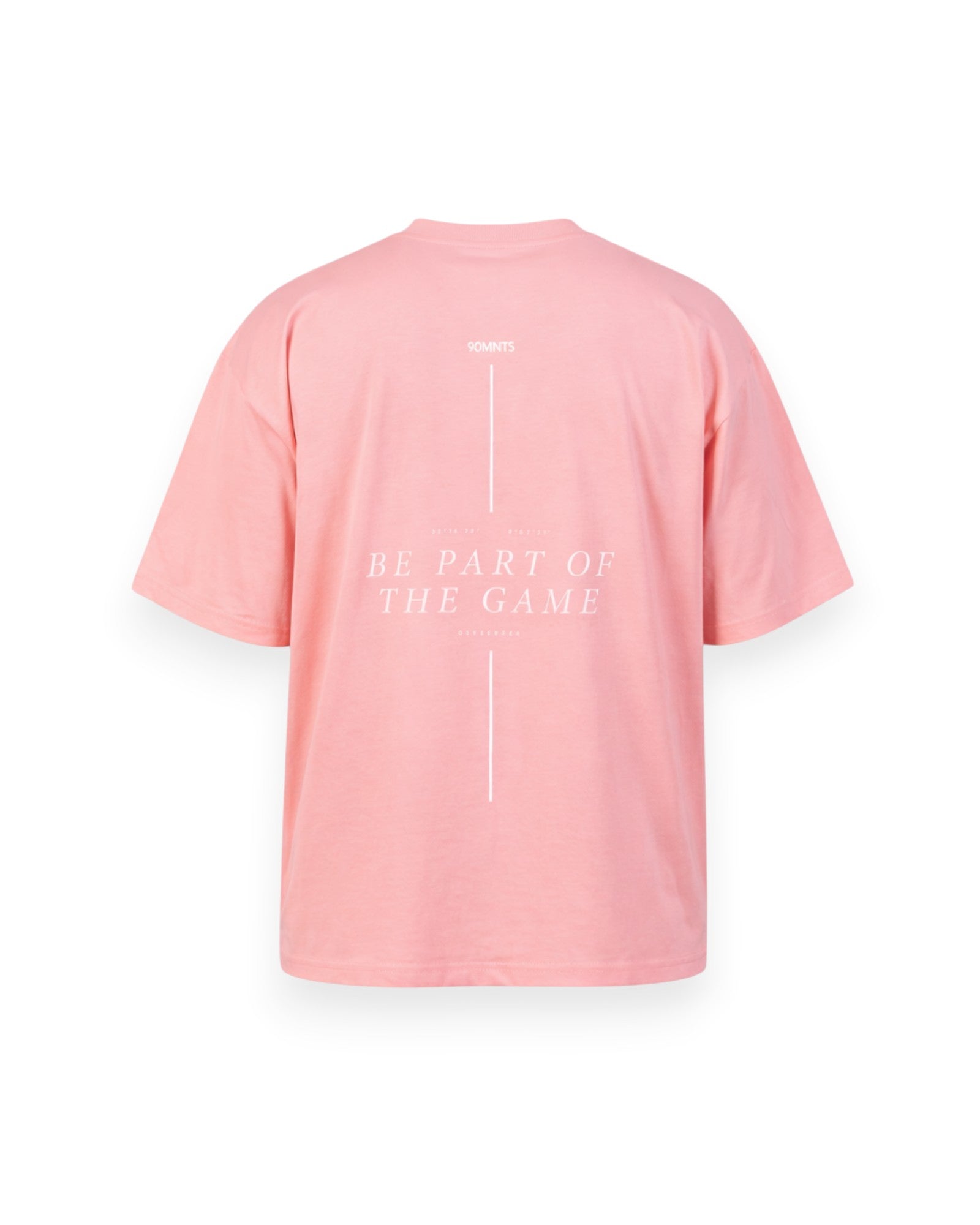 BE PART OF THE GAME Oversized T-Shirt in pink mit weißen Print - Rückansicht