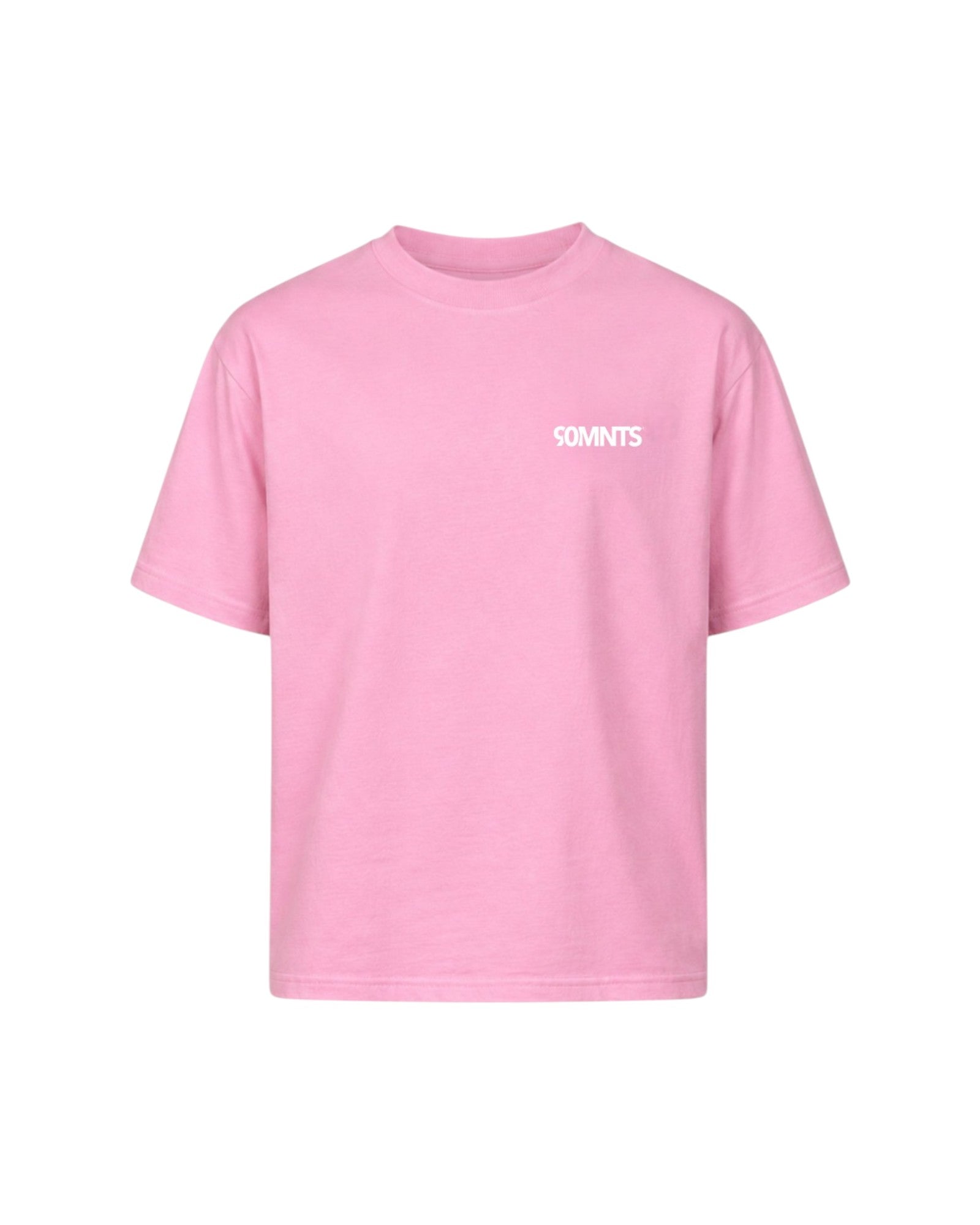 90MNTS T-Shirt in pink mit kleinem Print in weiß