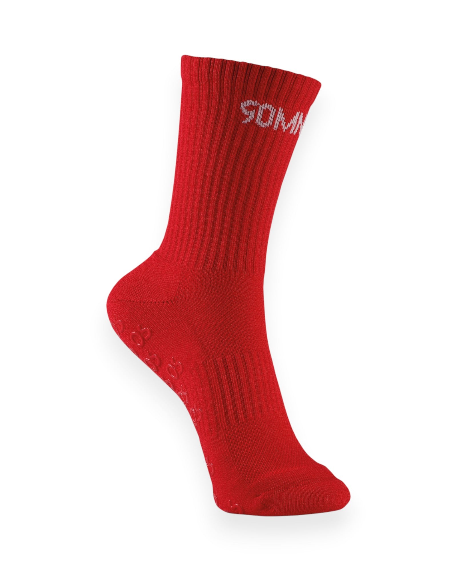 90 Core Socke in rot - seitliche Ansicht