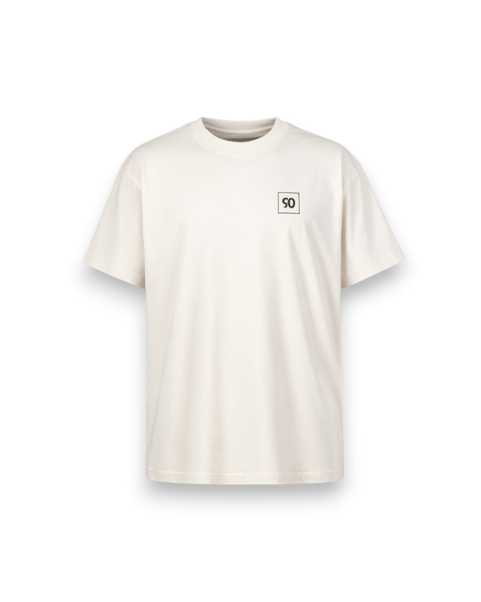 BE PART OF THE GAME Oversized T-Shirt in Creme mit schwarzem Print
