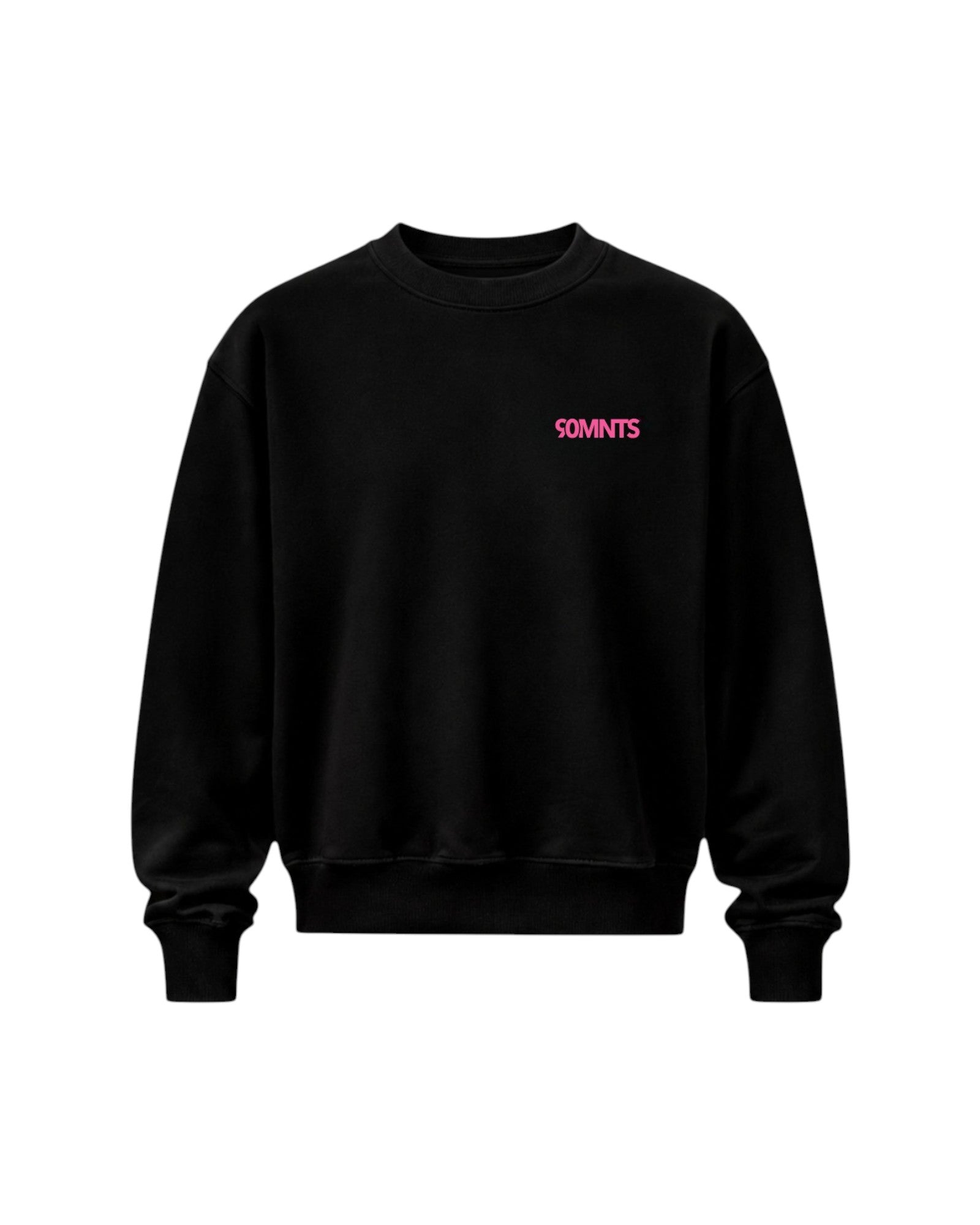 90 Colour Sweater in Schwarz mit pinken Print