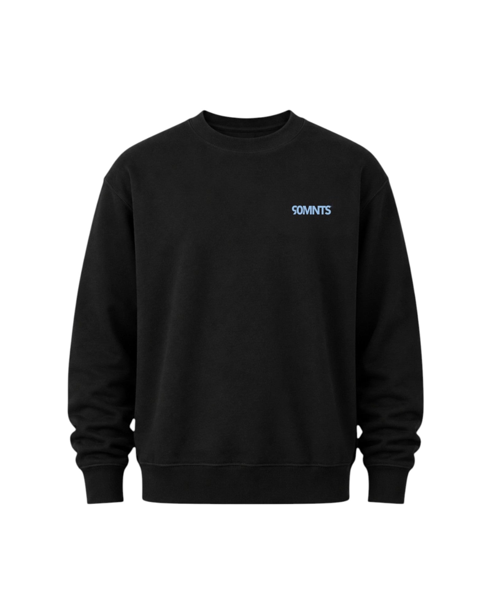 90 Colour Sweater in Schwarz mit blauen Print