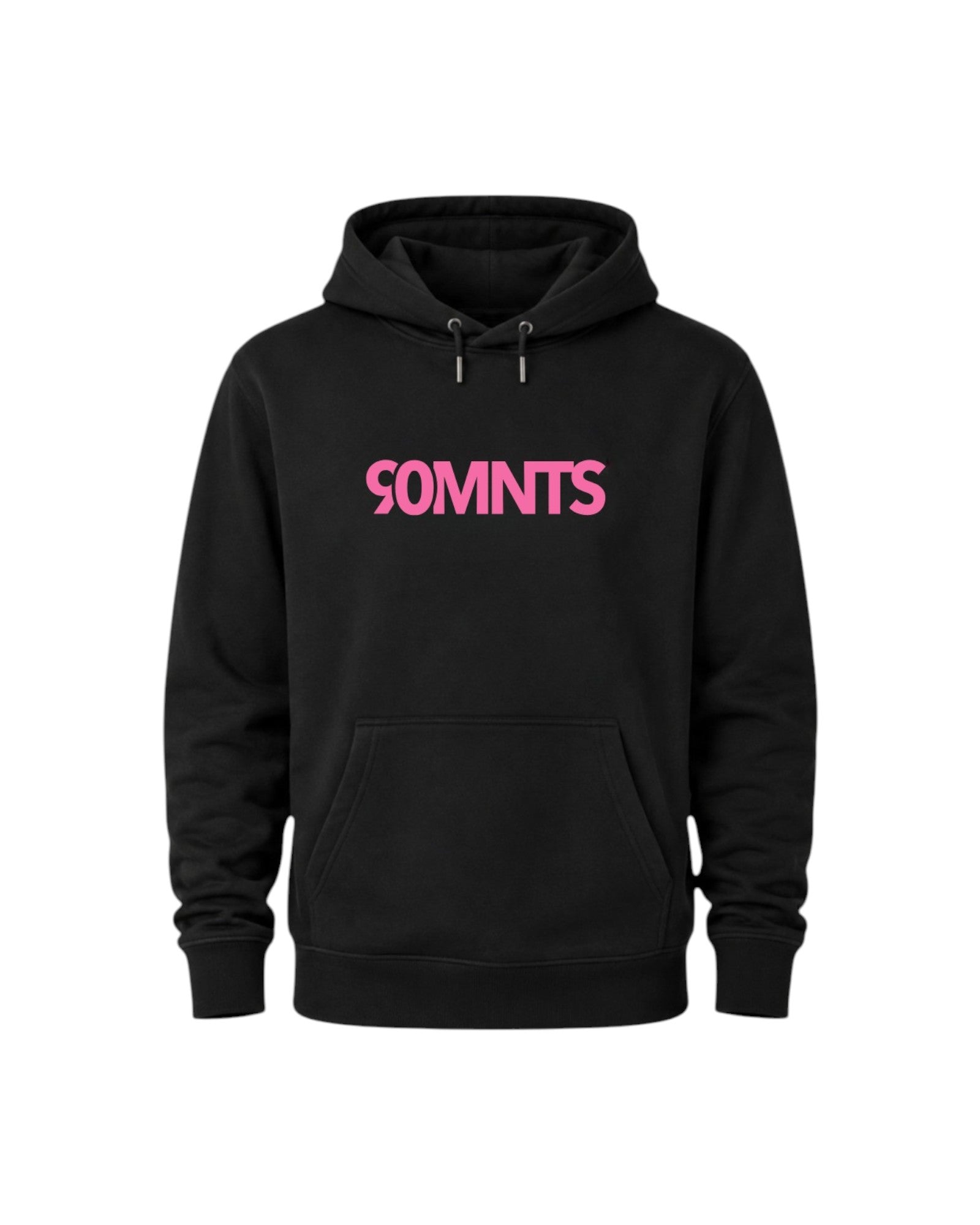 BE PART OF THE GAME Hoodie in Schwarz mit 90MNTS Print in Pink