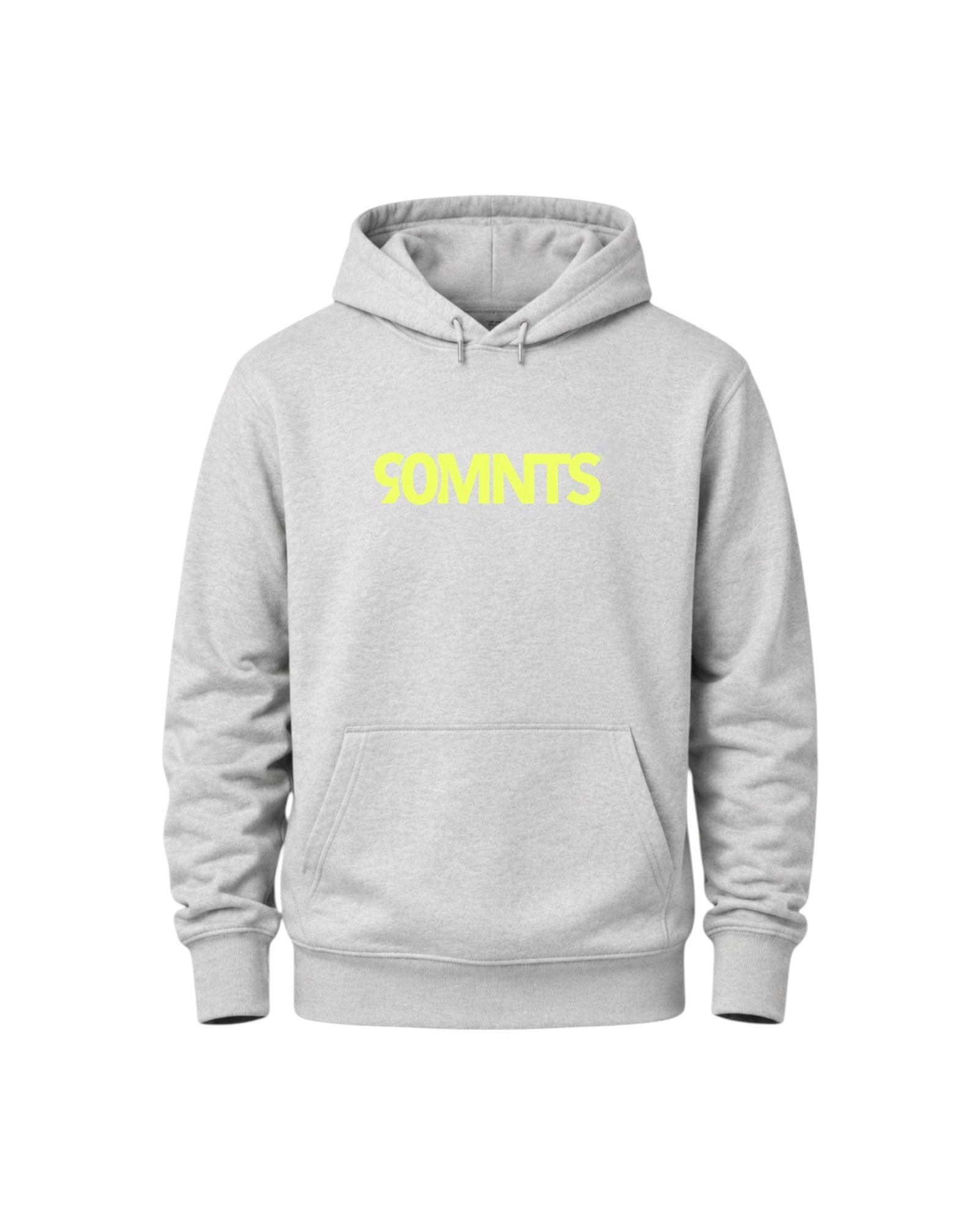 BE PART OF THE GAME Hoodie in Grau mit 90MNTS Print in Gelb