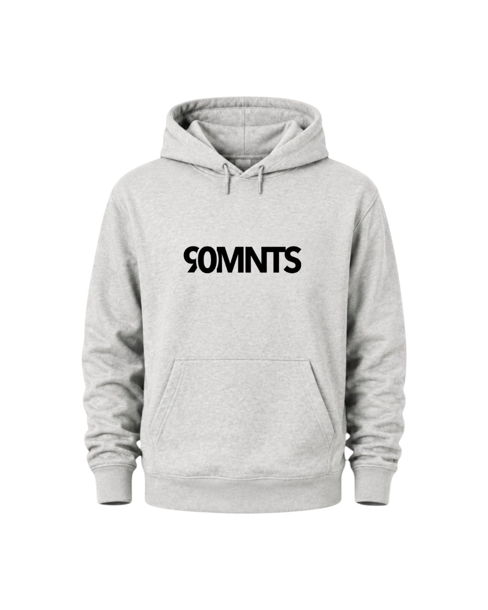 BE PART OF THE GAME Hoodie in Grau mit 90MNTS Print in Schwarz